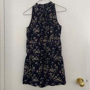 Loft Romper - Navy - Daisy Tie Floral Petite XXS (PXXS) *NWOT!*